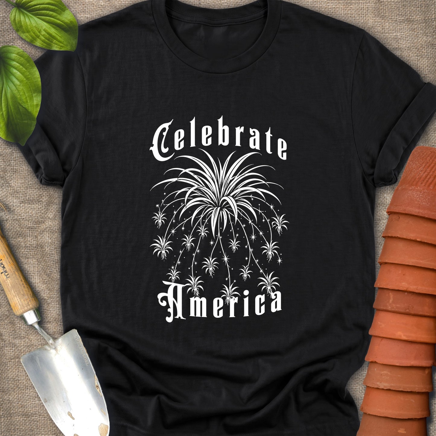 Celebrate America T-Shirt — Patriotic Fireworks Graphic Tee