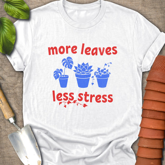 More Leaves Less Stress Red Blue