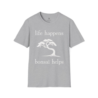 Life Happens Bonsai Helps White Graphic