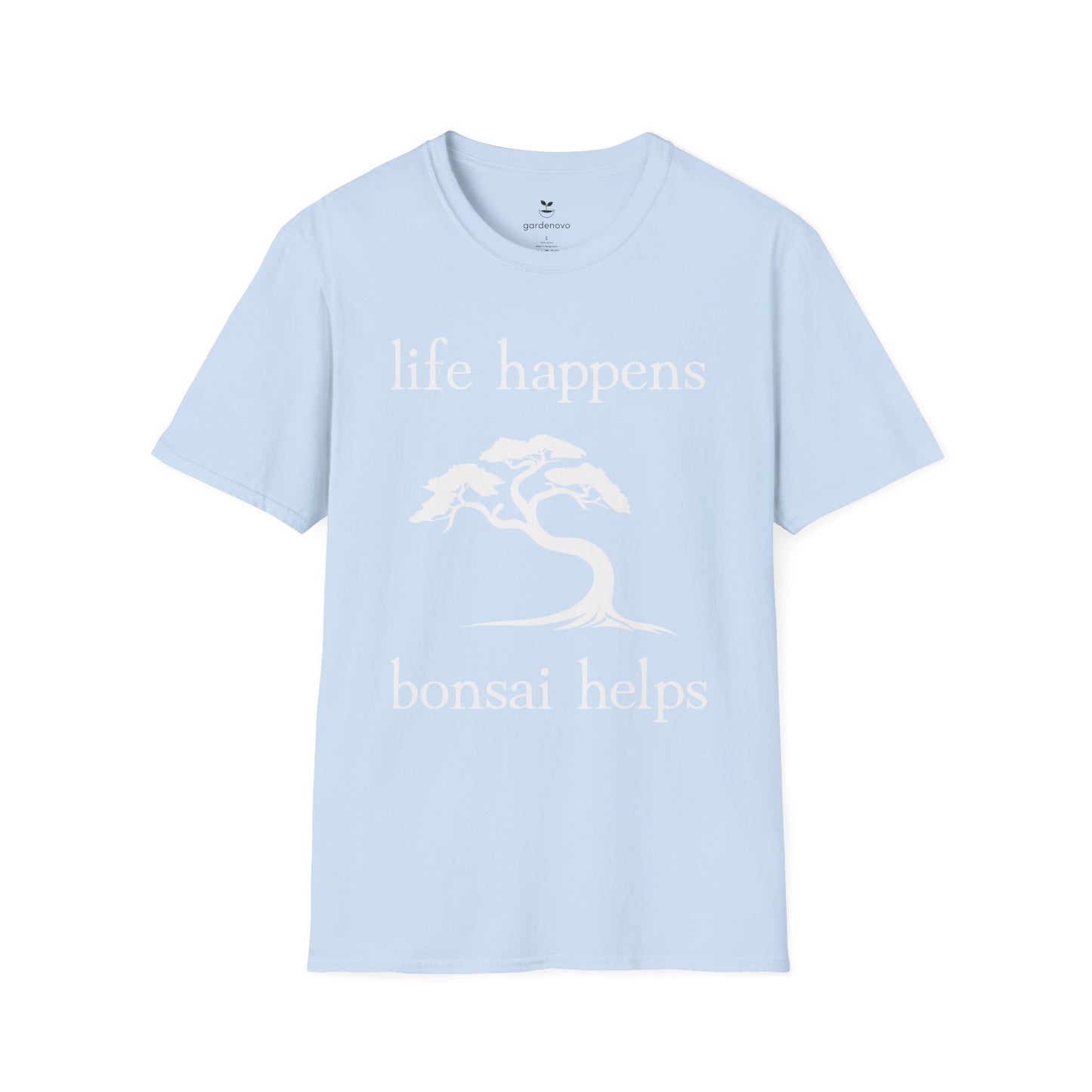 Life Happens Bonsai Helps White Graphic