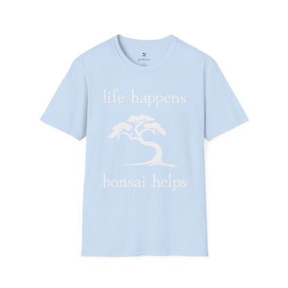 Life Happens Bonsai Helps White Graphic