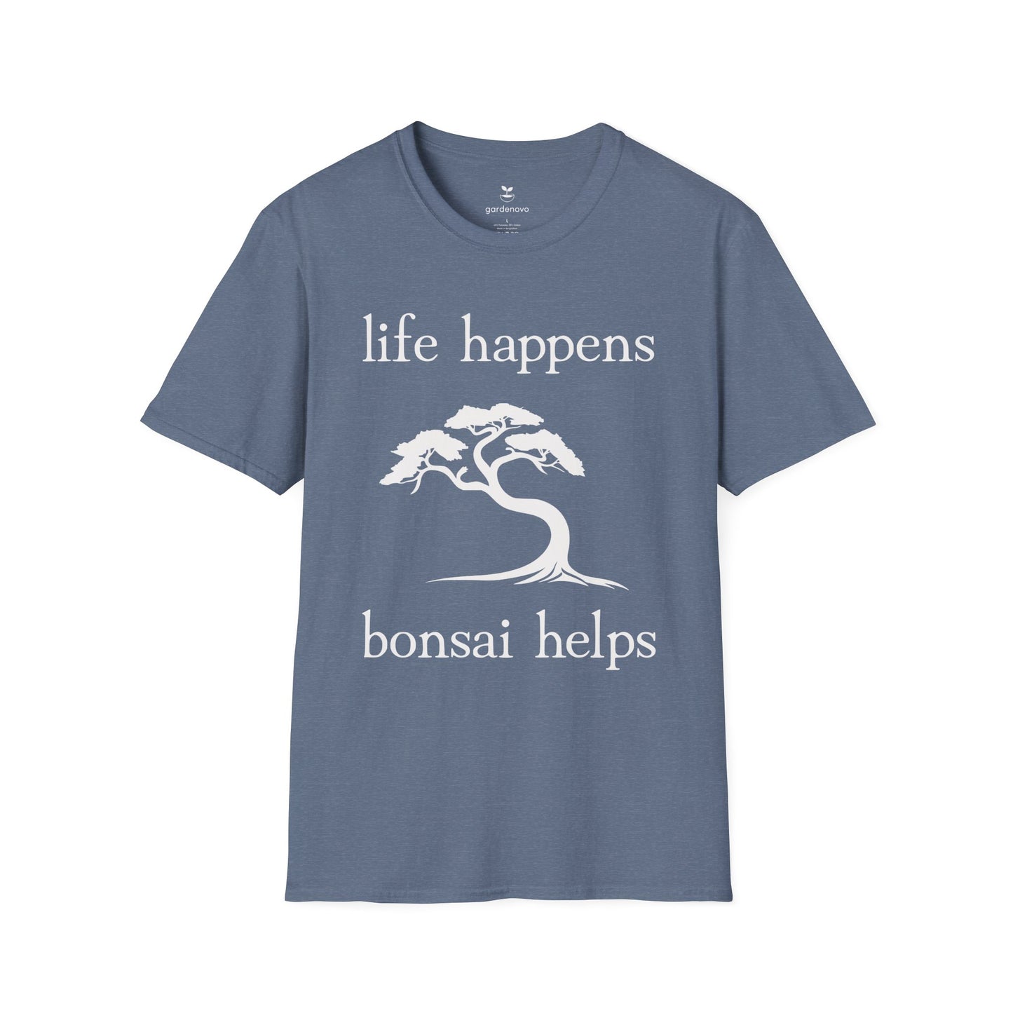 Life Happens Bonsai Helps White Graphic
