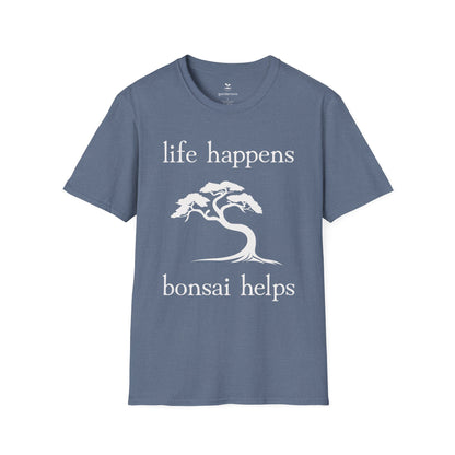 Life Happens Bonsai Helps White Graphic