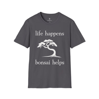Life Happens Bonsai Helps White Graphic