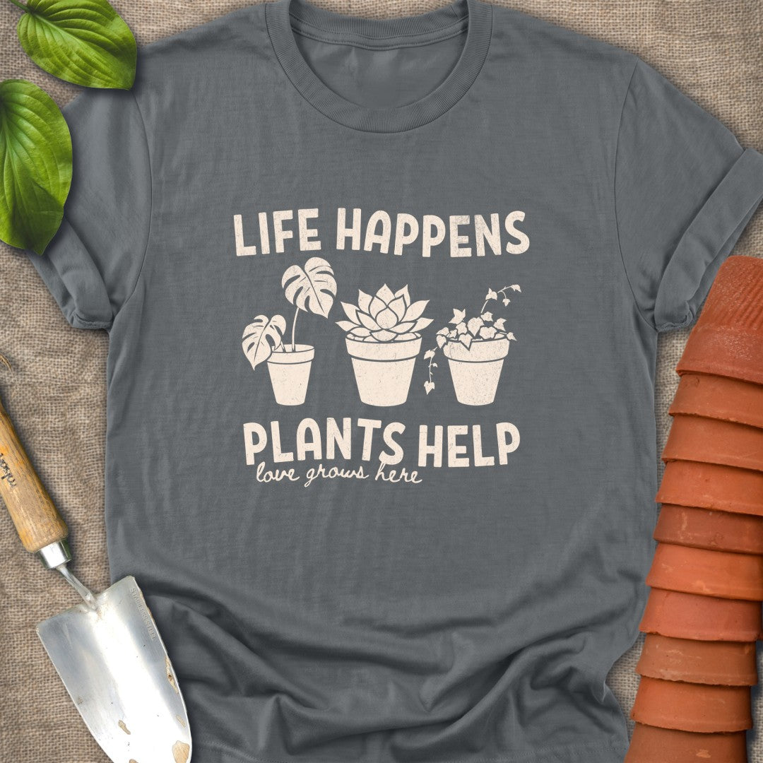 Life Happens Plants Help Off White