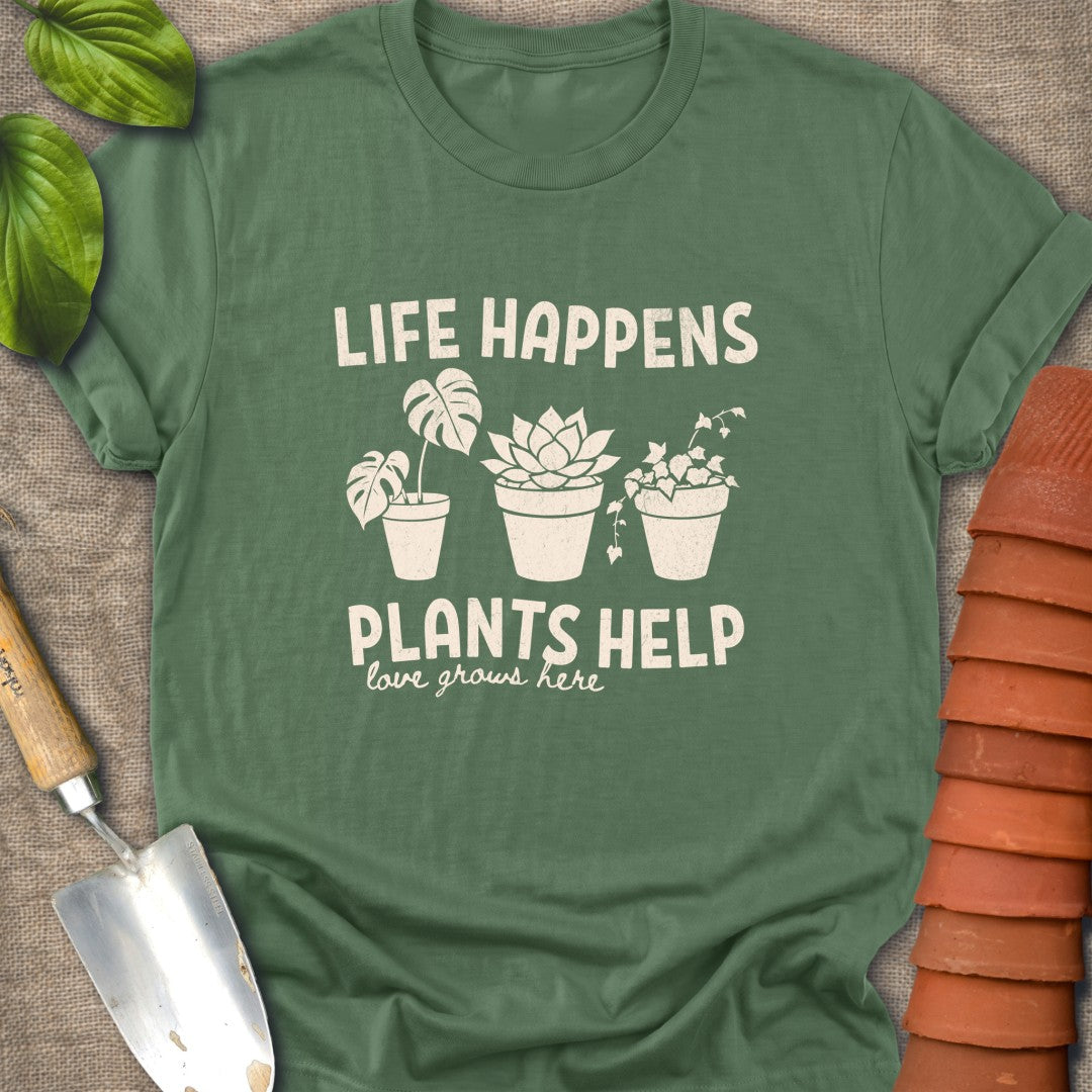 Life Happens Plants Help Off White