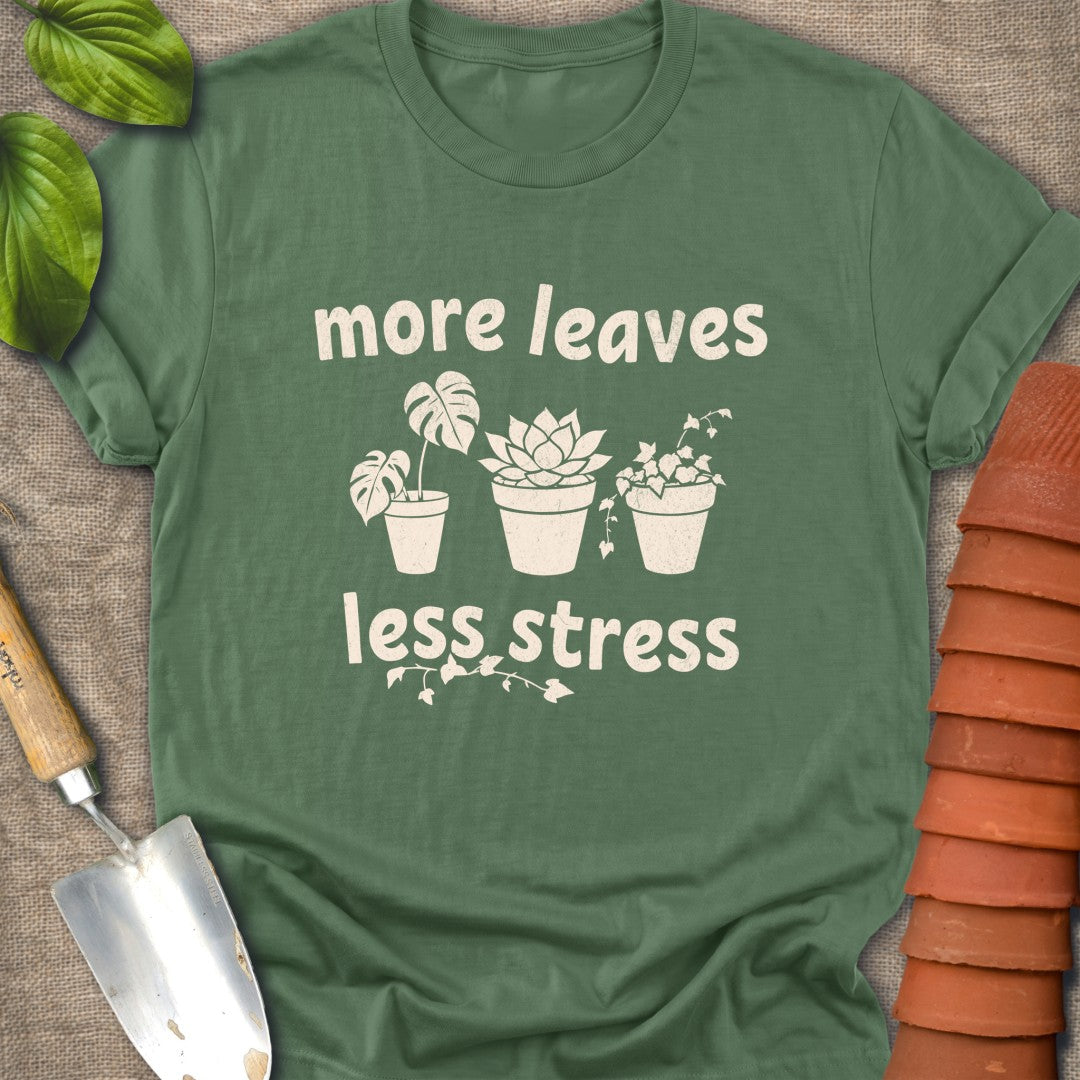 More Leaves Less Stress Off White