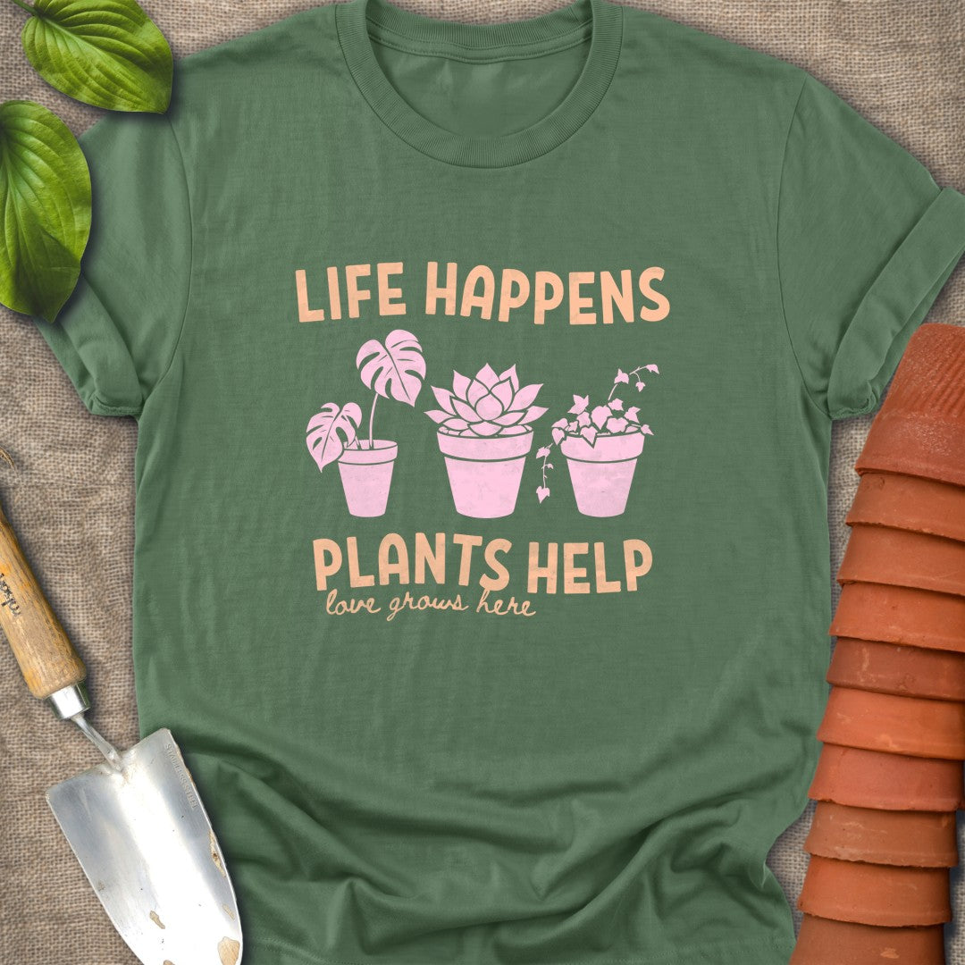 Life Happens Plants Help Peach Pink