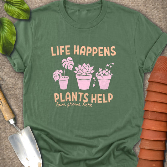 Life Happens Plants Help Peach Pink